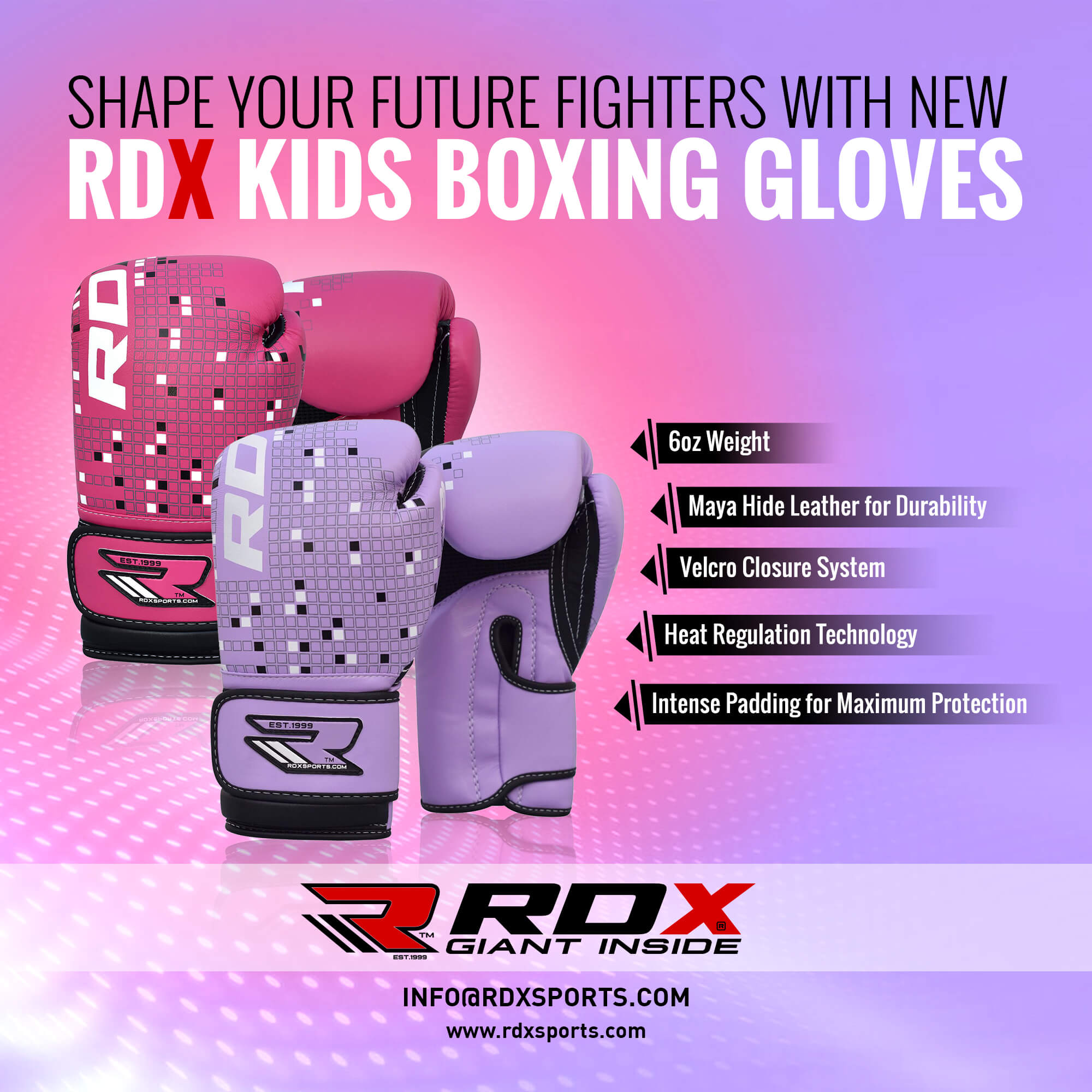 Kids Leather-X 4oz _ 6oz Boxing Gloves R-2